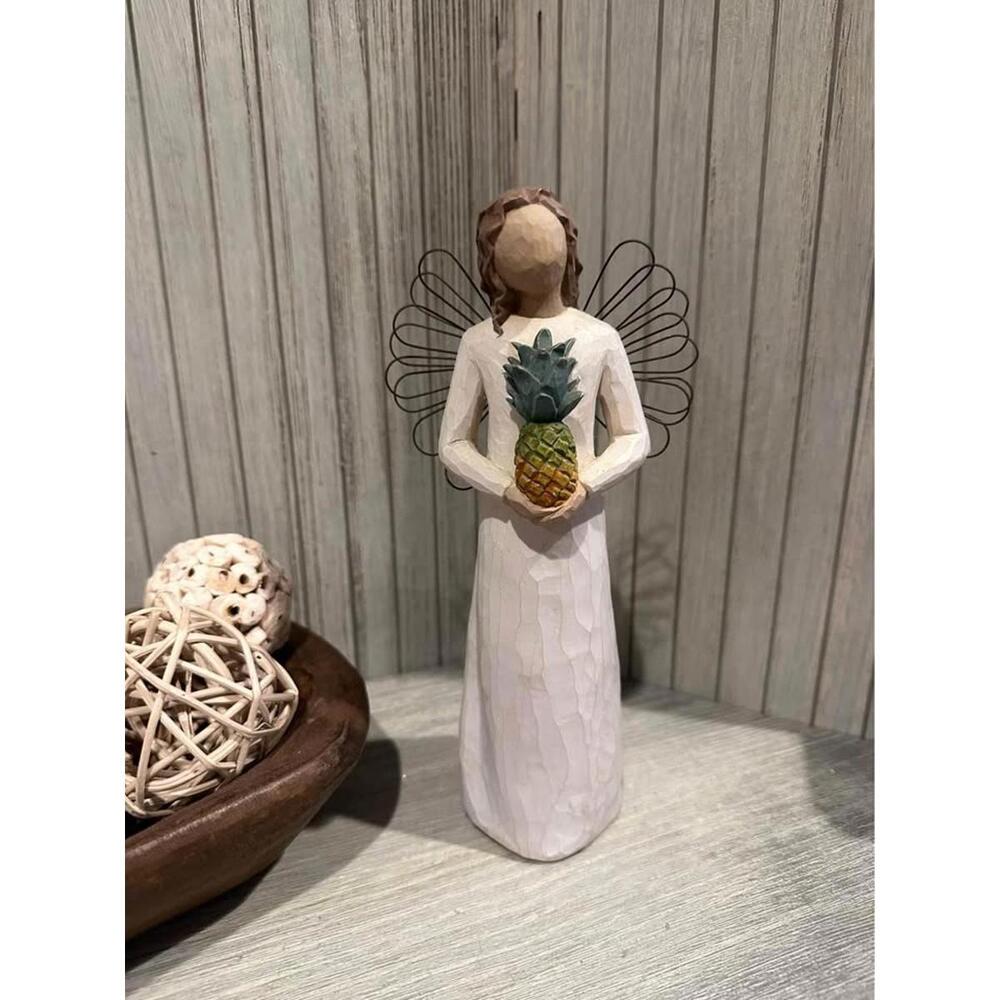 Welcoming Angel w/ Pineapple 8.5” Tall by Willow Tree